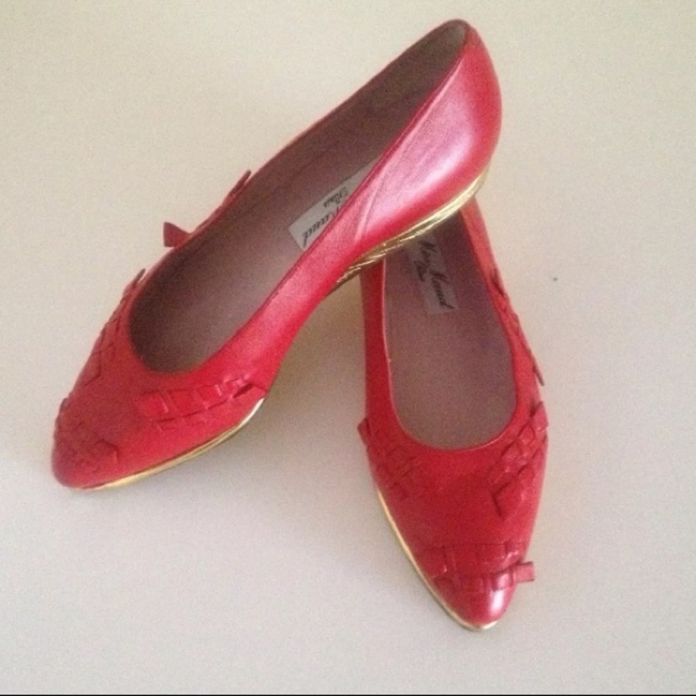 Miss Maud Paris Red Flats New Deadstock